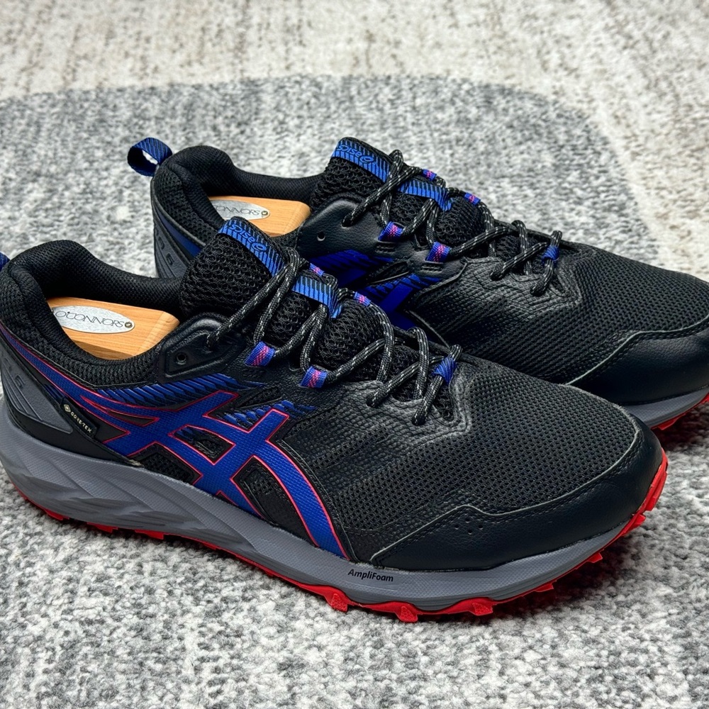 Asics Black Blue Red Trail Sneakers